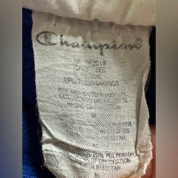 Champion Reverse Weave Blue Hoodie M - Picture 6 of 7